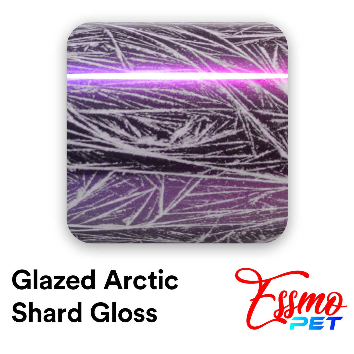PET Glazed Arctic Shard Gloss Gray Purple Vinyl Wrap