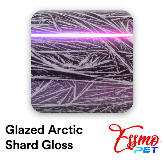 PET Glazed Arctic Shard Gloss Gray Purple Vinyl Wrap