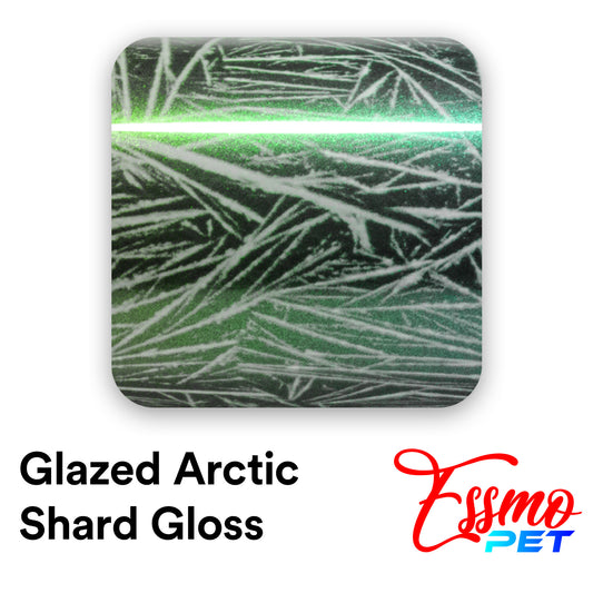 PET Glazed Arctic Shard Gloss Gray Green Vinyl Wrap