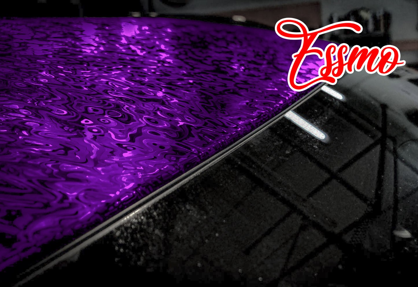 PET Damascus Forged Gloss Royal Purple Vinyl Wrap
