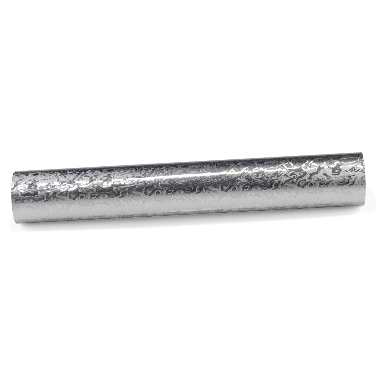 PET Damascus Forged Gloss Silver Vinyl Wrap