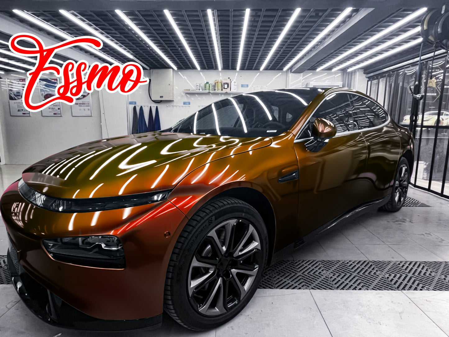 PET Galaxy Dust Gloss Phoenix Blaze Vinyl Wrap