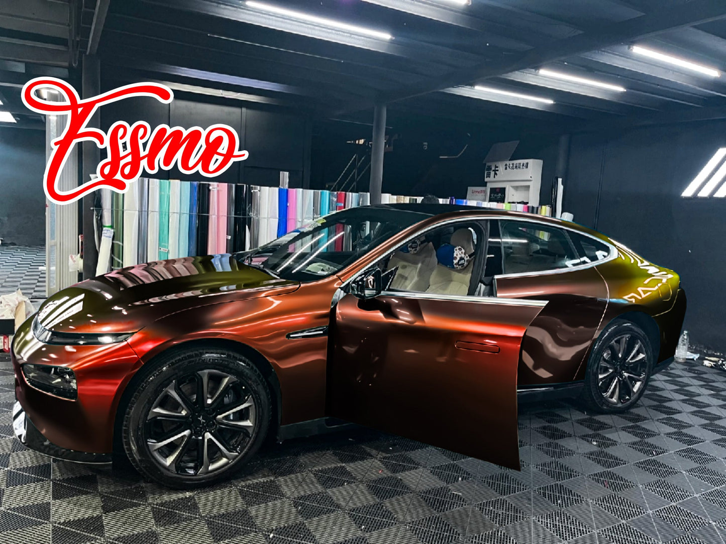 PET Galaxy Dust Gloss Phoenix Blaze Vinyl Wrap
