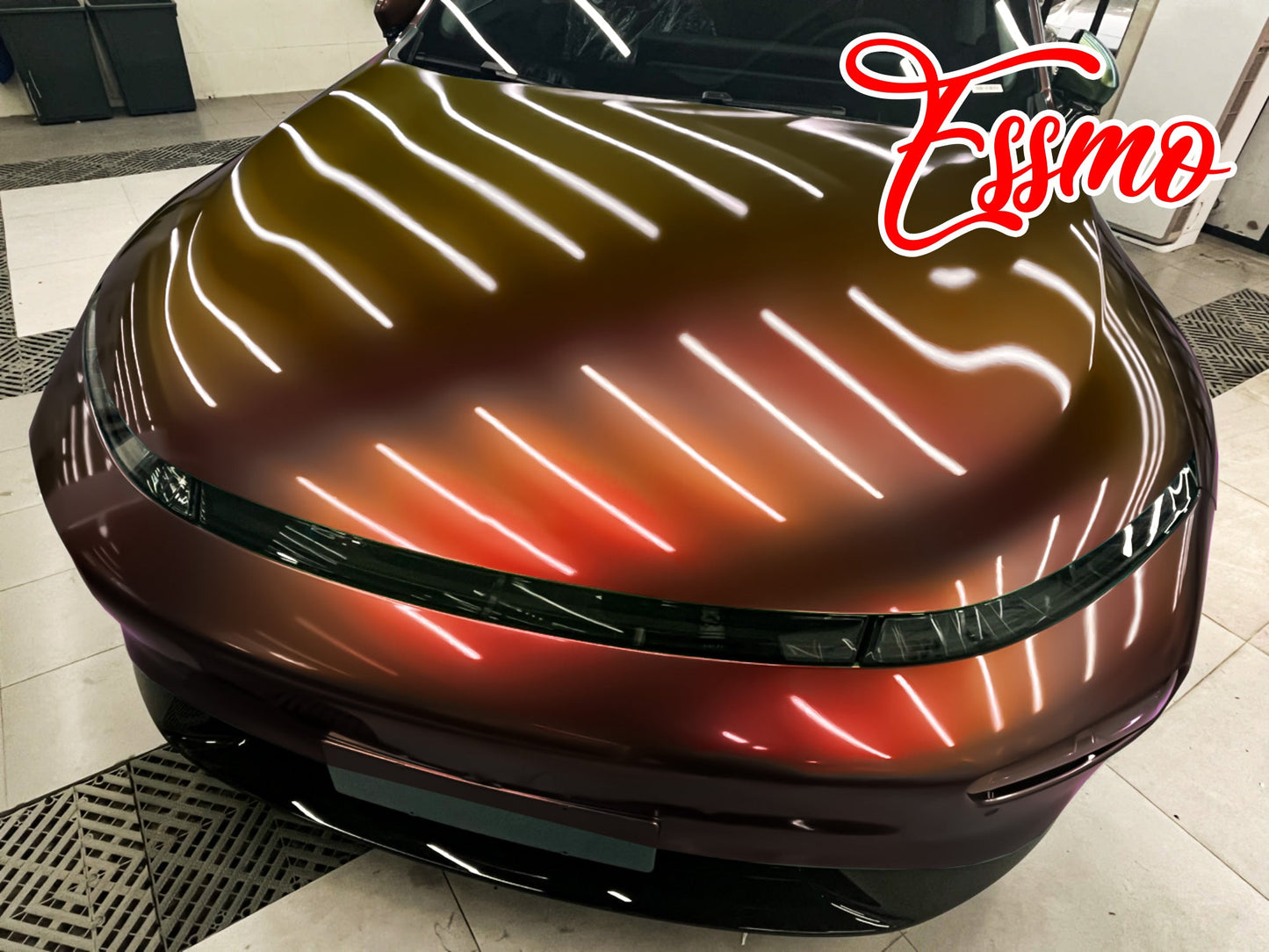 PET Galaxy Dust Gloss Phoenix Blaze Vinyl Wrap