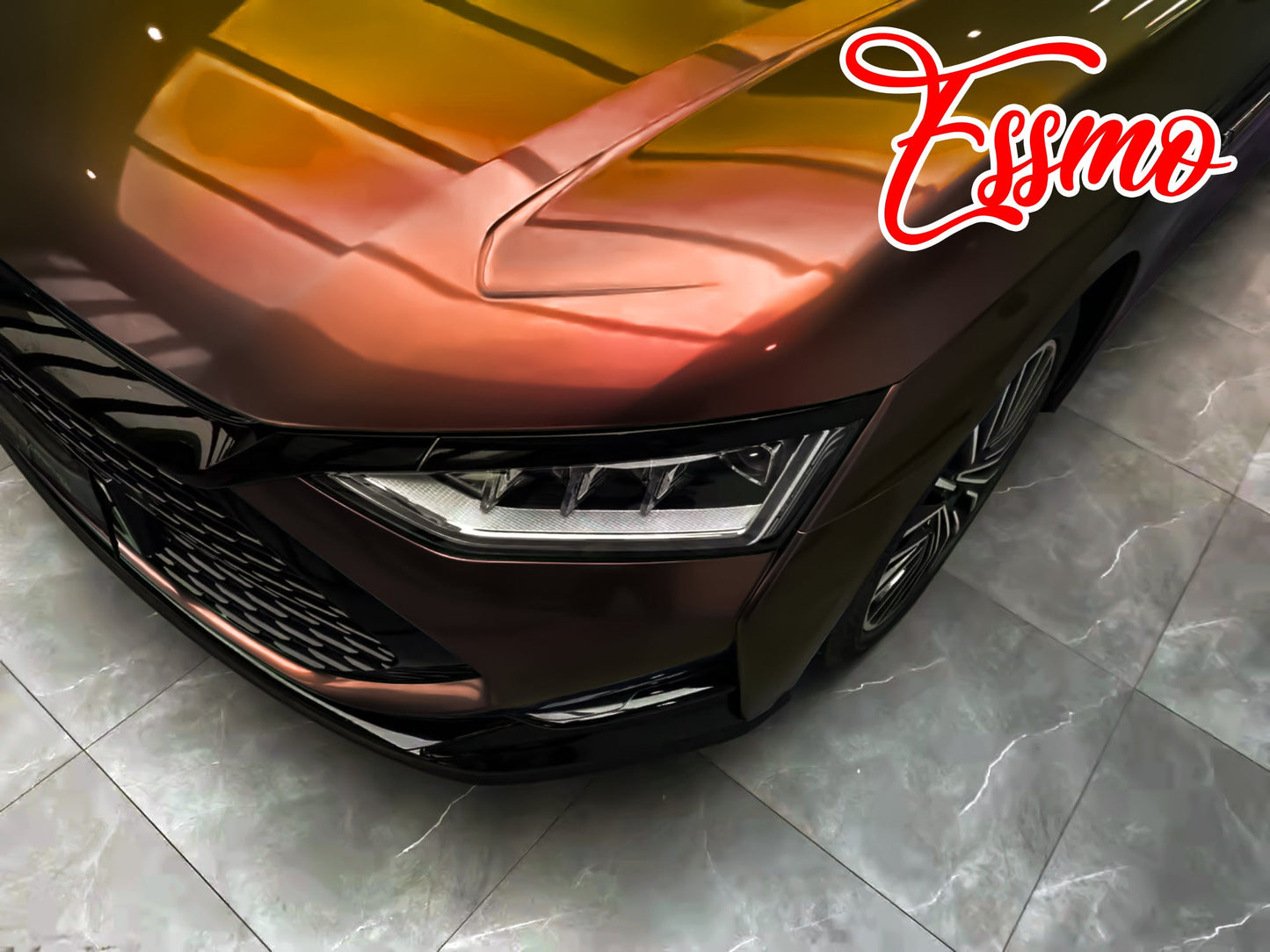 PET Galaxy Dust Gloss Phoenix Blaze Vinyl Wrap