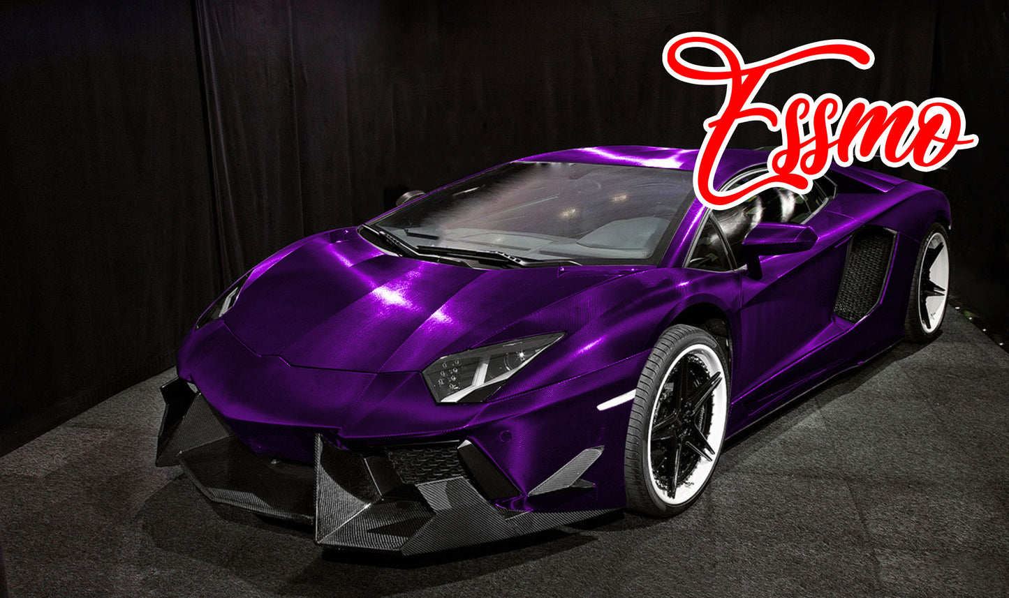 PET Chrome 7D Carbon Fiber Purple Vinyl Wrap