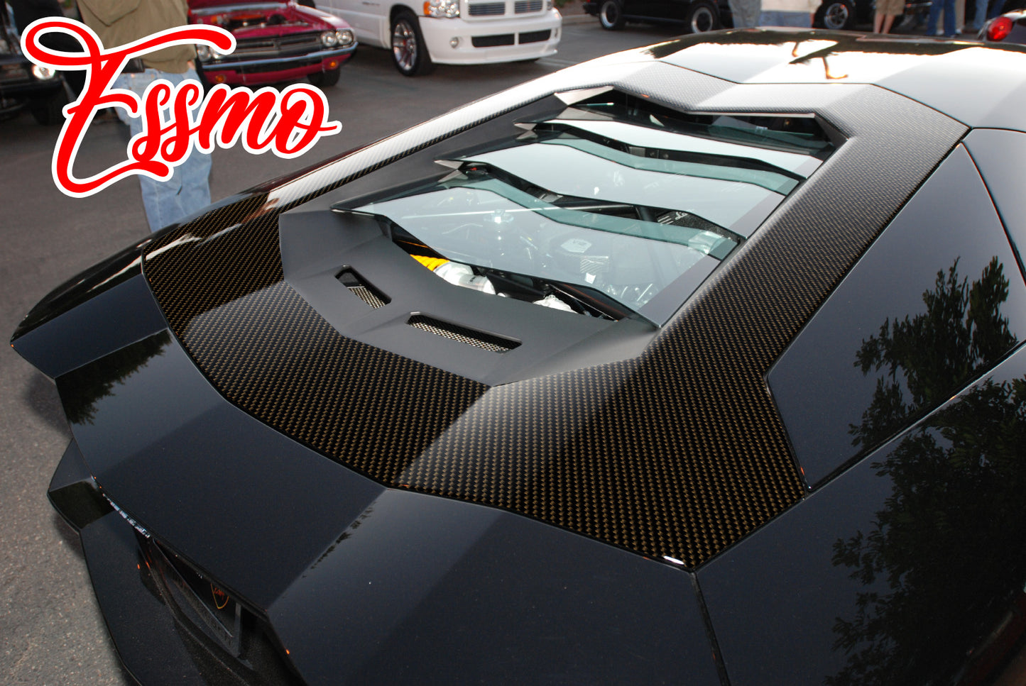 PET 3K Ceramic Carbon Fiber Gloss Black Gold Vinyl Wrap