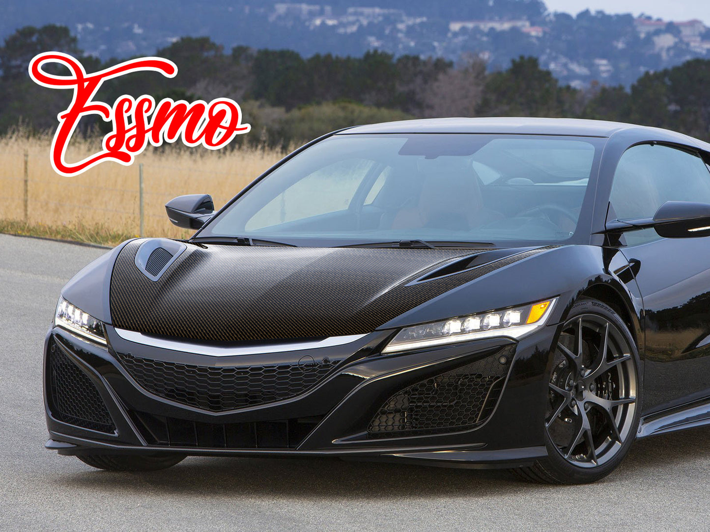 PET 3K Ceramic Carbon Fiber Gloss Black Gold Vinyl Wrap