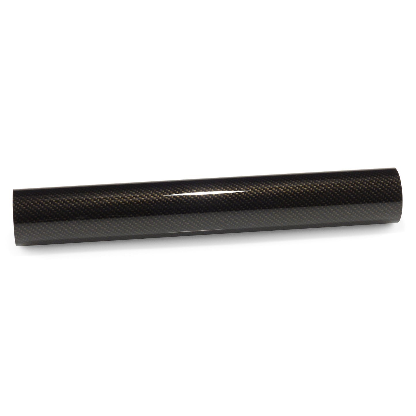 PET 3K Ceramic Carbon Fiber Gloss Black Gold Vinyl Wrap