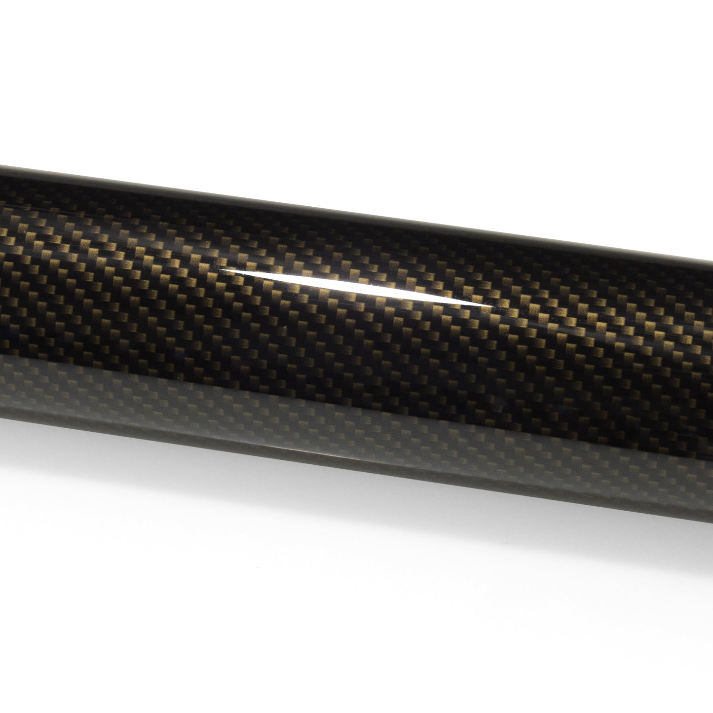 PET 3K Ceramic Carbon Fiber Gloss Black Gold Vinyl Wrap