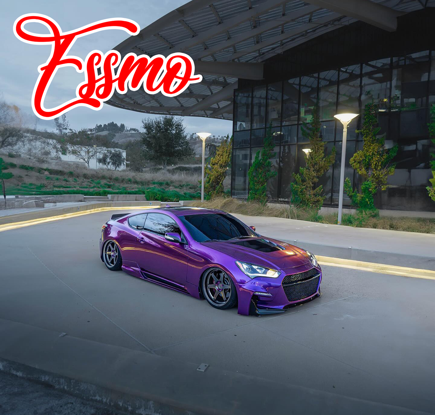 PET Super Gloss Metallic Magenta Purple Vinyl Wrap