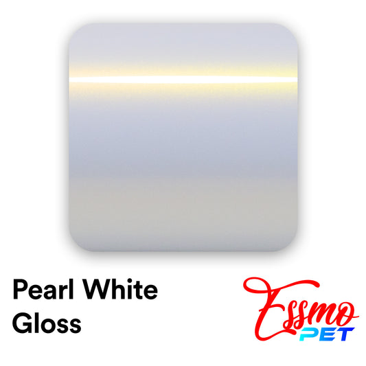 PET Pearl White Gloss White Gold Vinyl Wrap