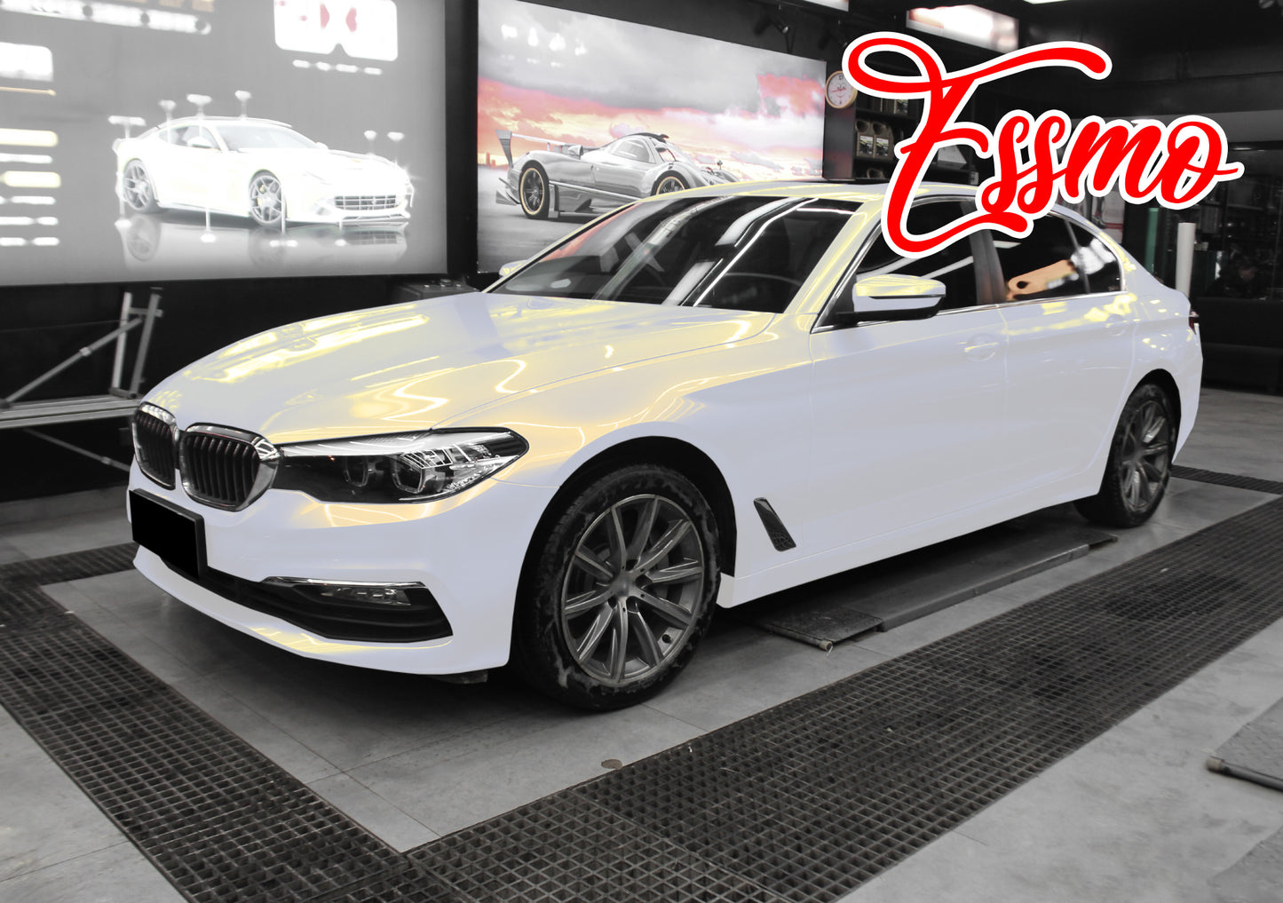 PET Pearl White Gloss White Gold Vinyl Wrap