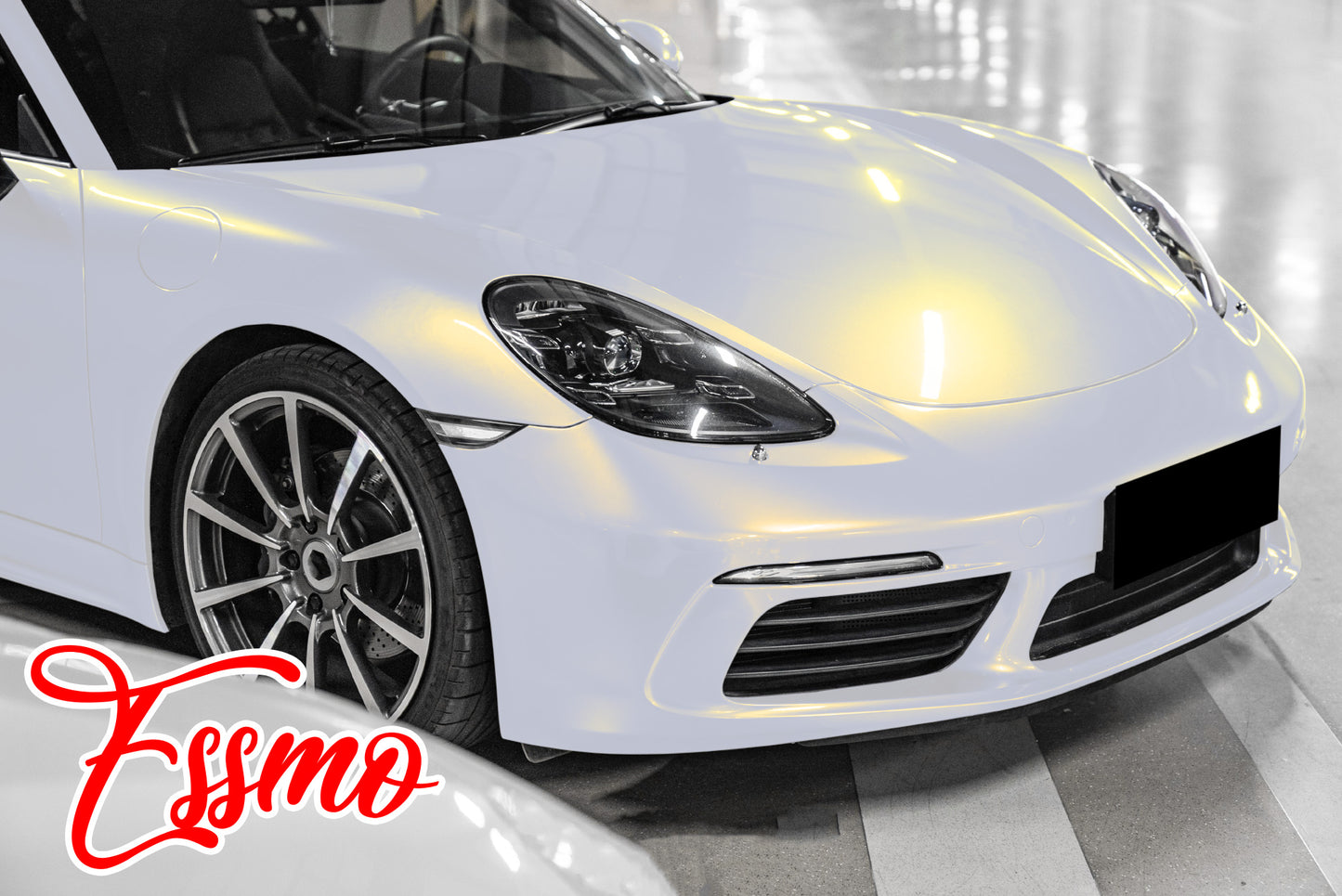 PET Pearl White Gloss White Gold Vinyl Wrap