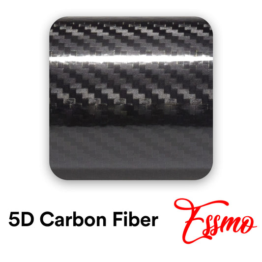 5D Carbon Fiber Low Tack Black Vinyl Wrap