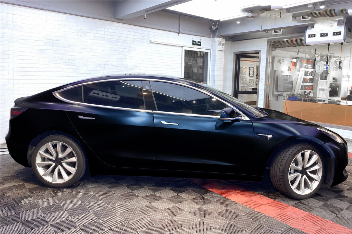 Galaxy Dust Matte Midnight Blue Vinyl Wrap