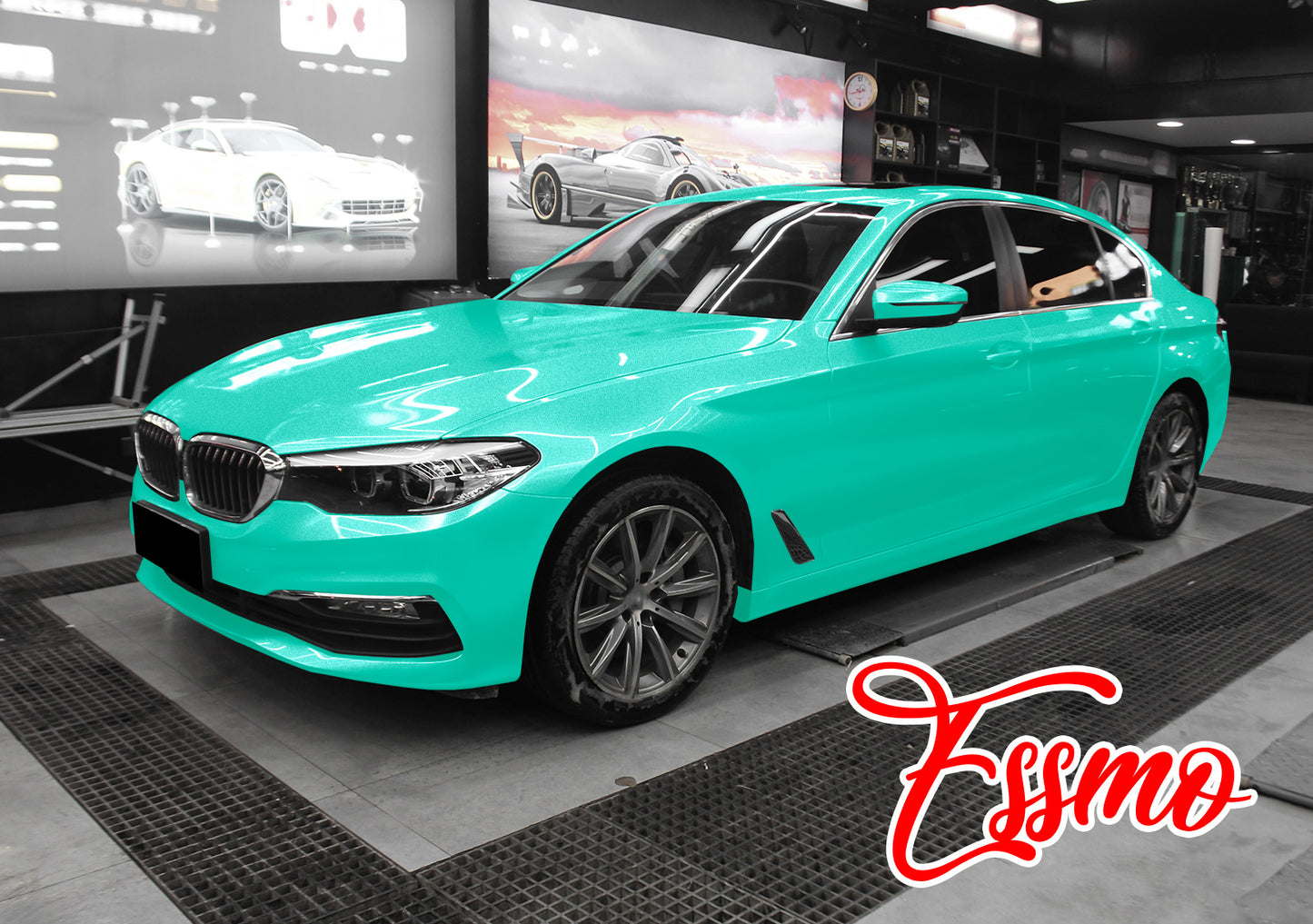 PET Super Gloss Metallic Teal Vinyl Wrap Vinyl Wrap
