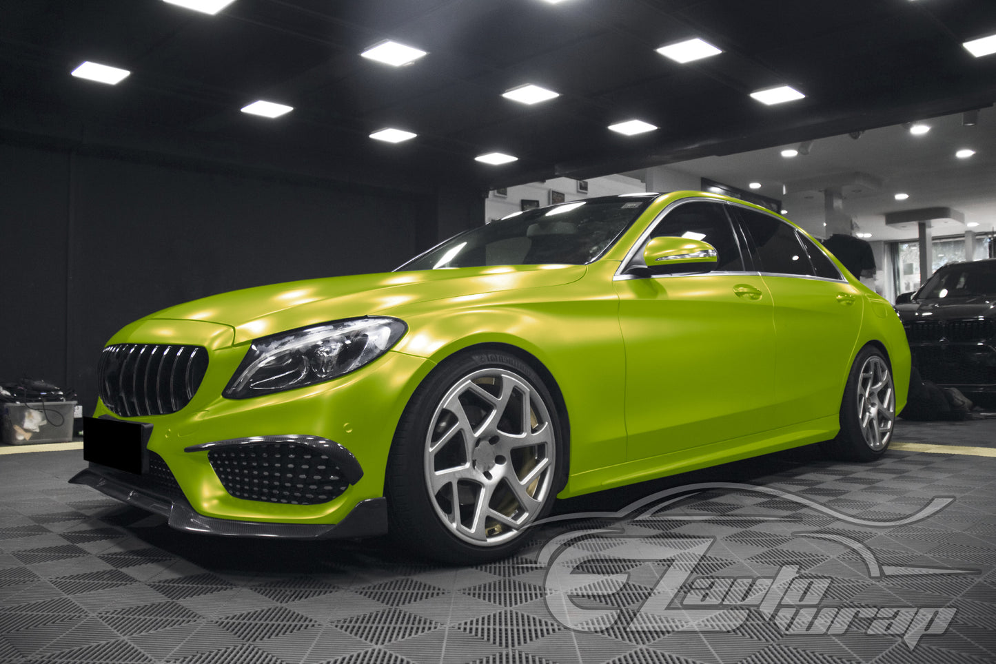 Matte Metallic Satin Pearl Lime Green Vinyl Wrap