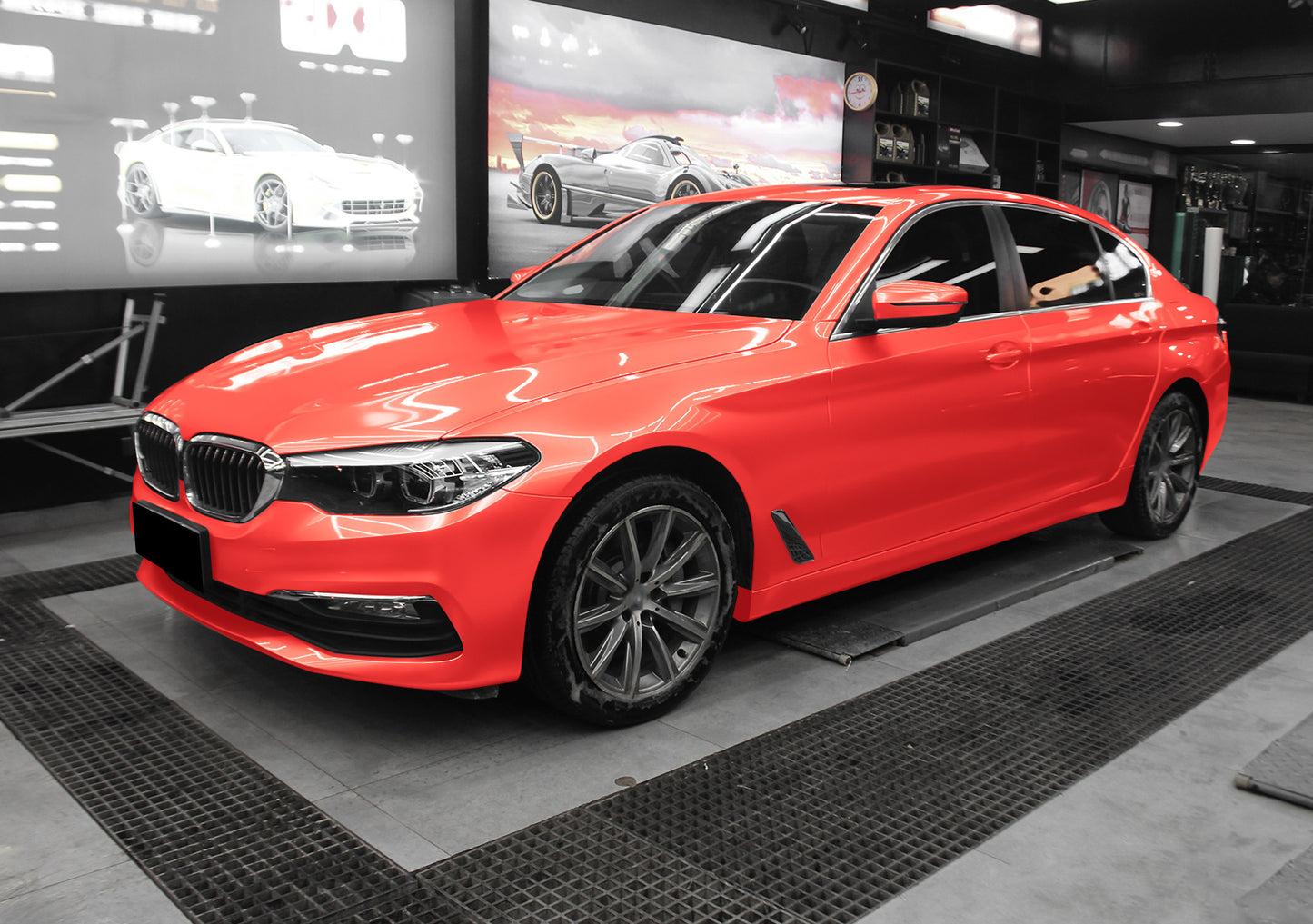 Super Gloss Metallic Dragon Fire Red Vinyl Wrap