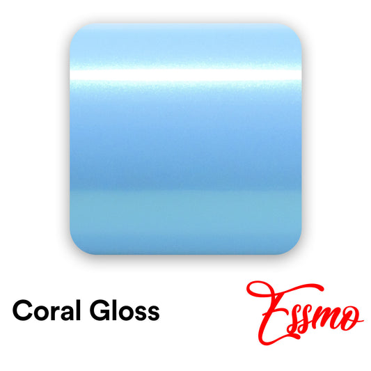 Coral Gloss Ice Blue Vinyl Wrap