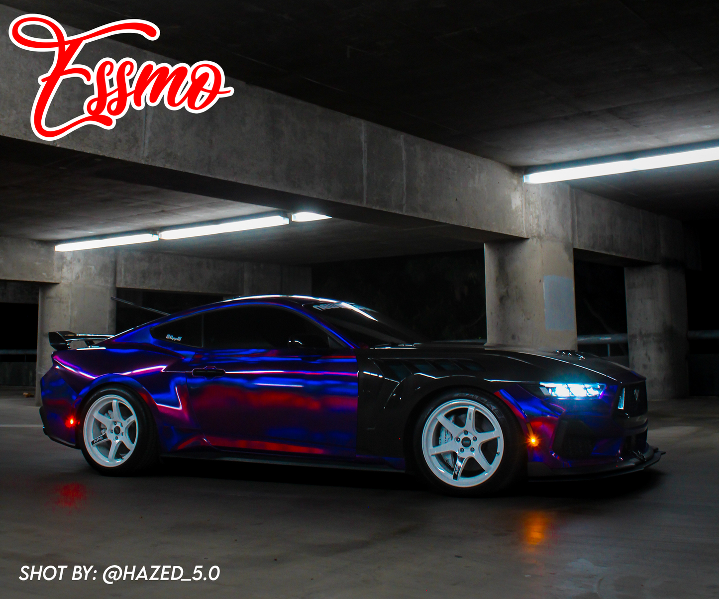 PET Holographic Purple Vinyl Wrap