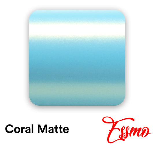 Coral Matte Blue Gold Vinyl Wrap