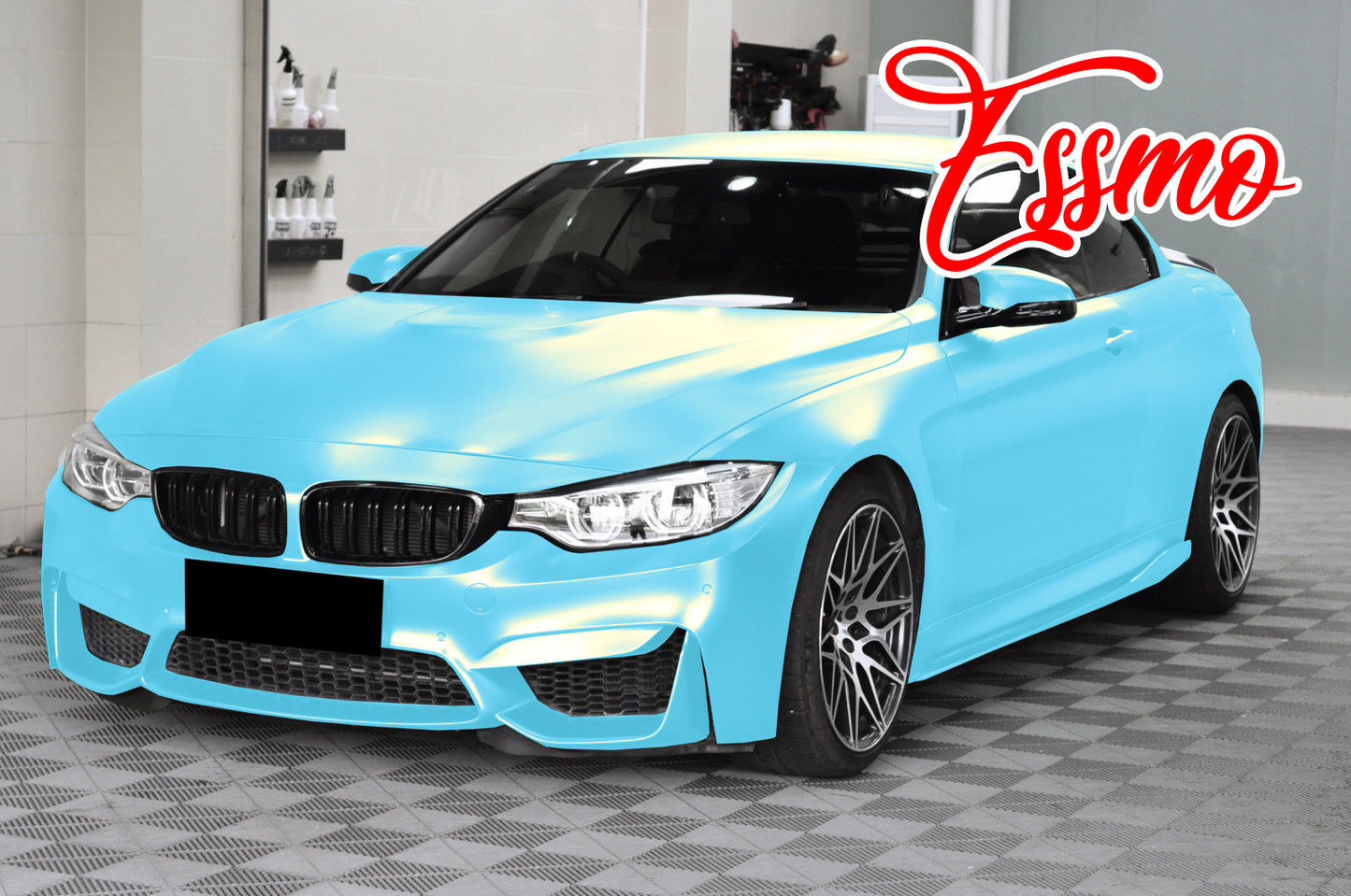 Coral Matte Blue Gold Vinyl Wrap