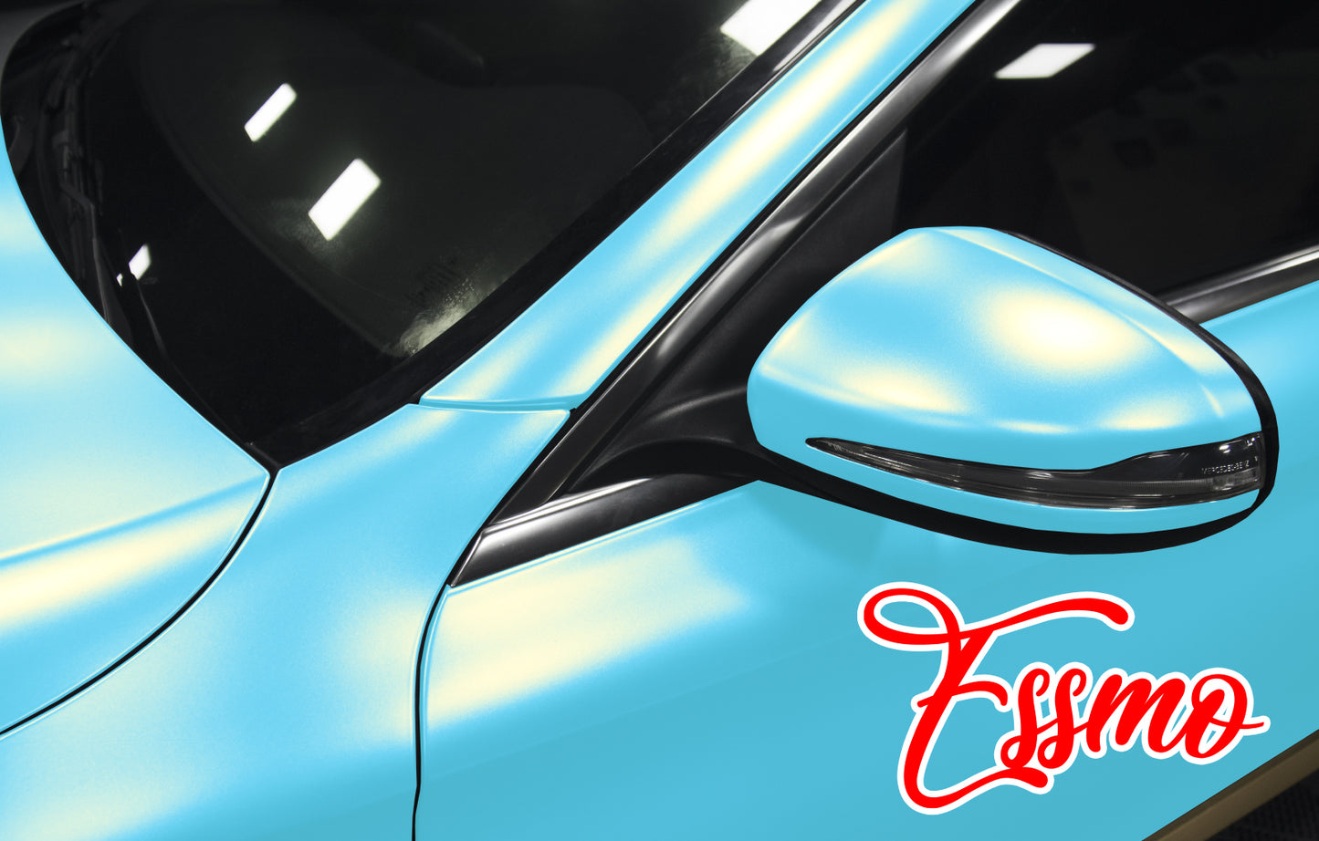 Coral Matte Blue Gold Vinyl Wrap