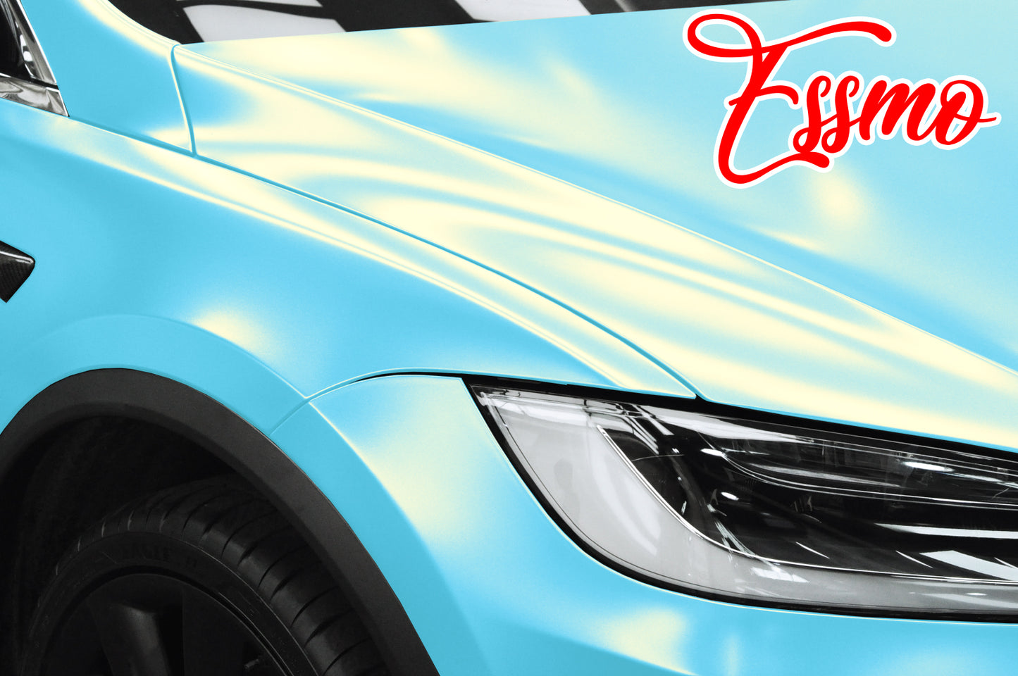 Coral Matte Blue Gold Vinyl Wrap