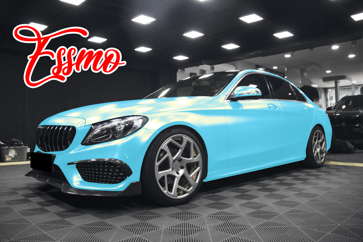 Coral Matte Blue Gold Vinyl Wrap
