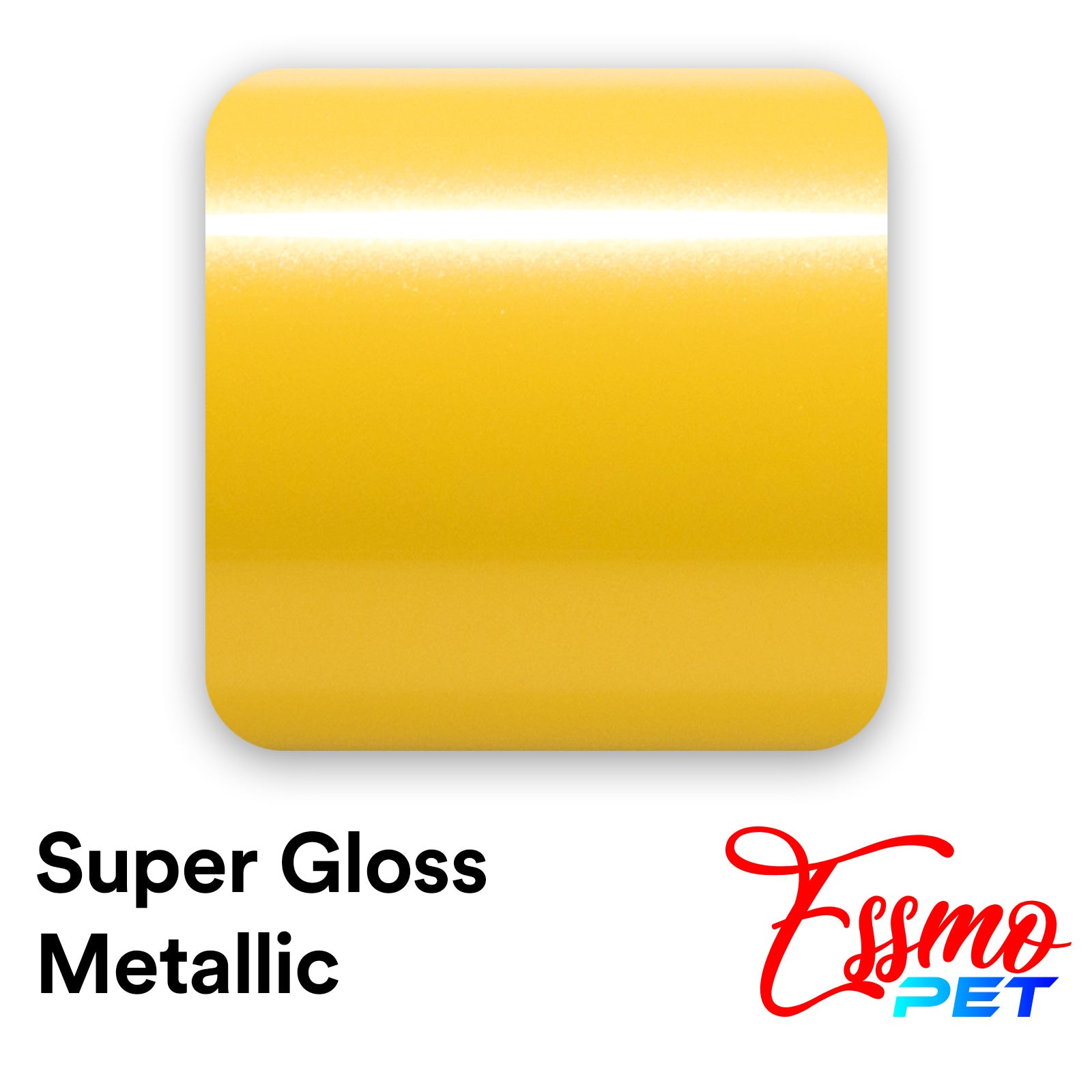 PET Super Gloss Metallic Cyber Yellow Vinyl Wrap – Essmovinyl