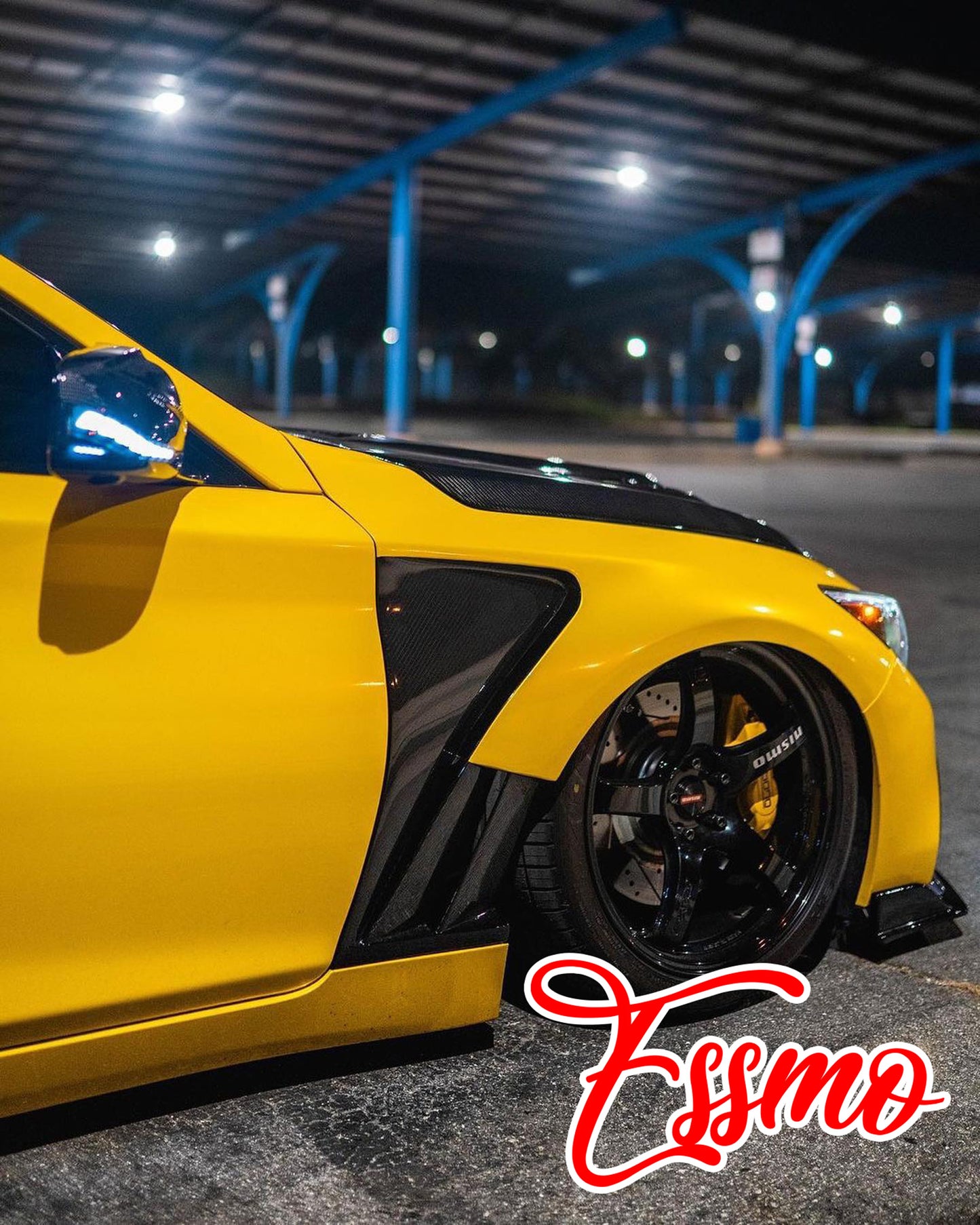 PET Super Gloss Metallic Cyber Yellow Vinyl Wrap