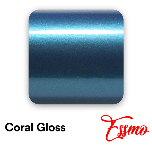 Coral Gloss Peacock Blue Vinyl Wrap