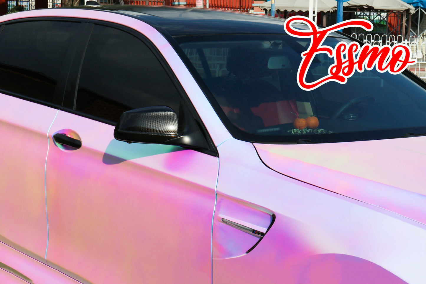 PET Neo Holographic Satin White Chrome Vinyl Wrap