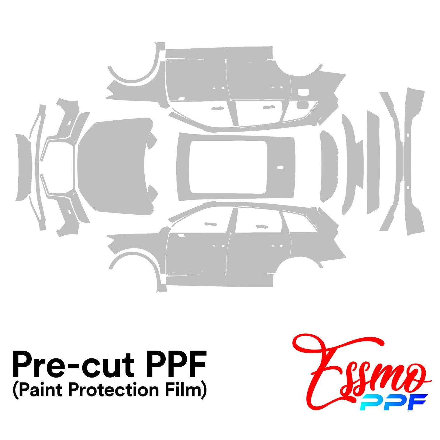2016 Audi Q7 Sports PPF Paint Protection Film Clear Pre Cut