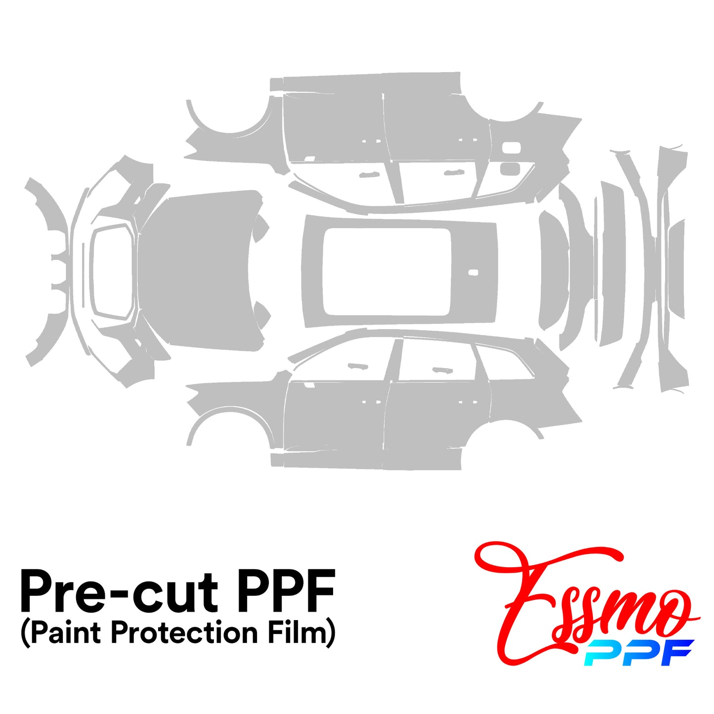 2020 Audi Q7 Sports PPF Paint Protection Film Clear Pre Cut