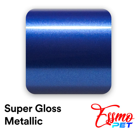 PET Super Gloss Metallic Portimao Blue Vinyl Wrap