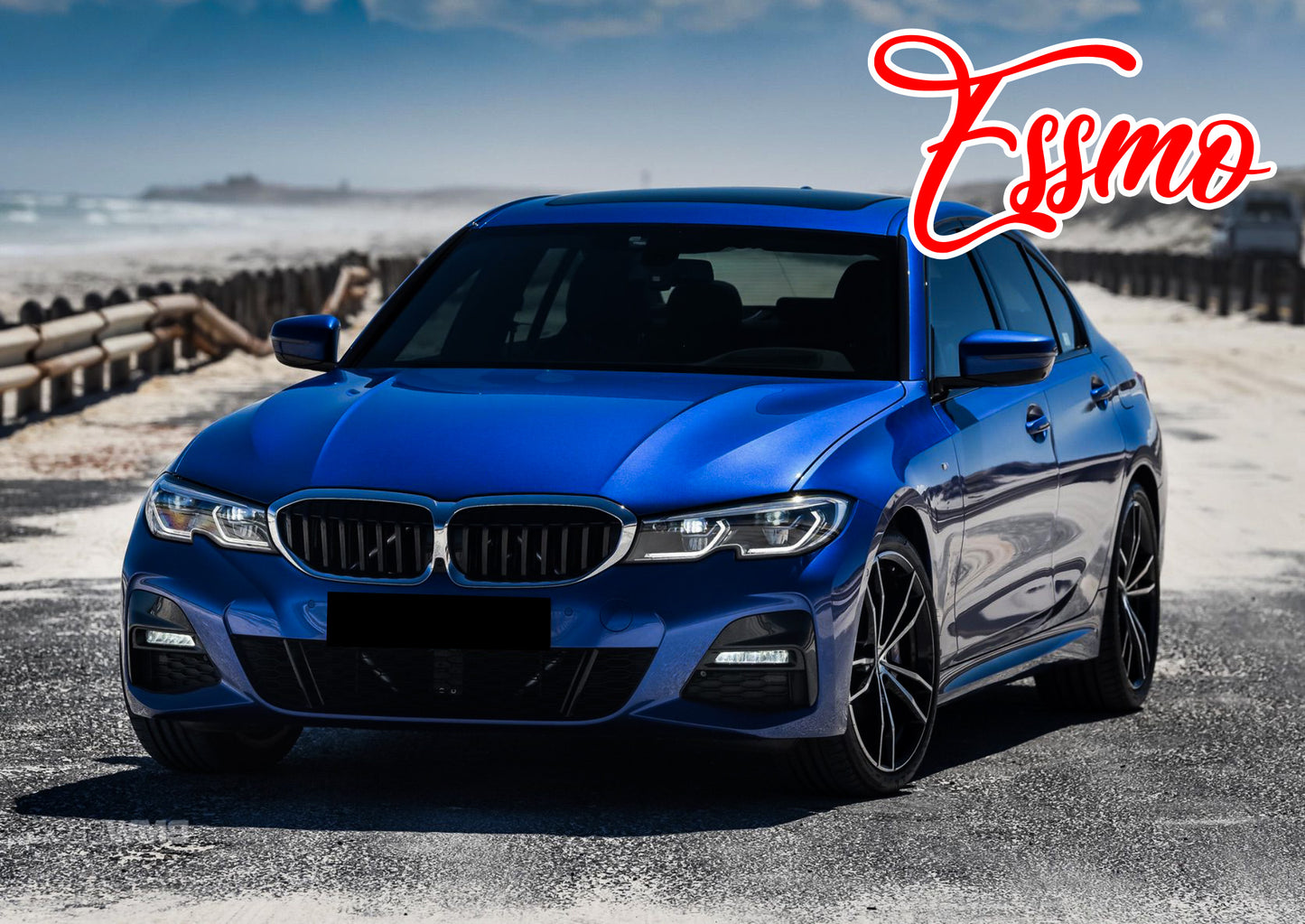 PET Super Gloss Metallic Portimao Blue Vinyl Wrap