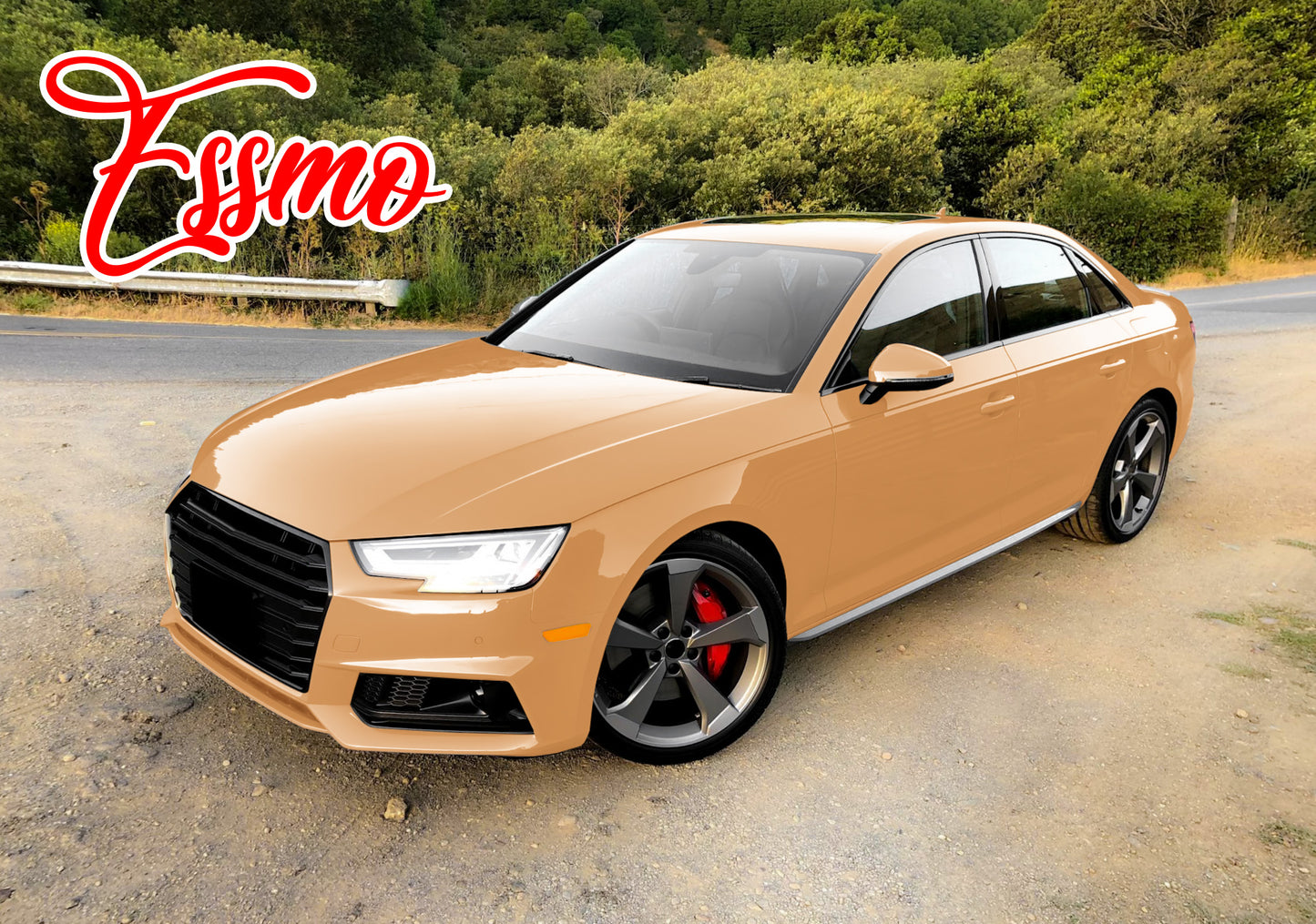 PET Super Gloss Sand Stone Vinyl Wrap