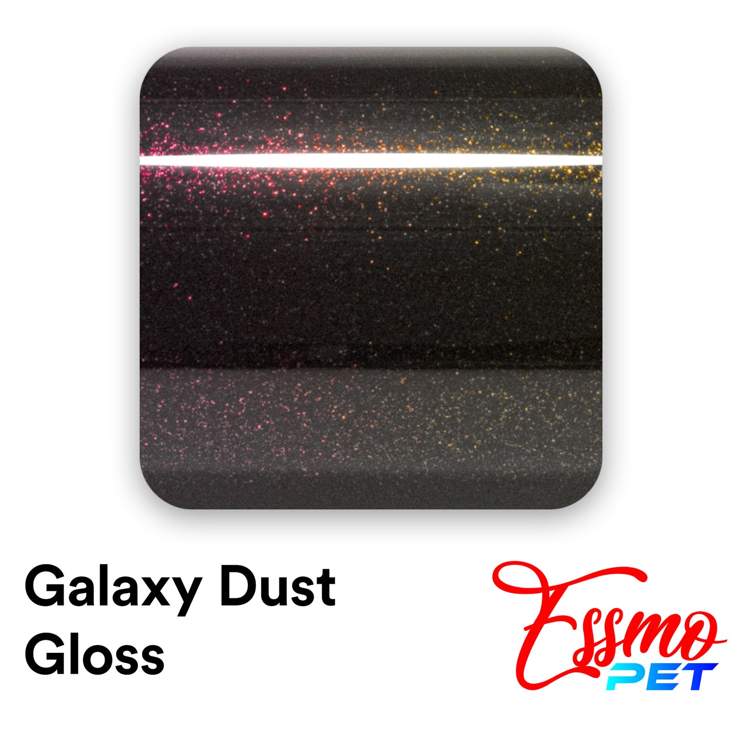 PET Galaxy Dust Gloss Phantom Rose Black Color Shift Vinyl Wrap