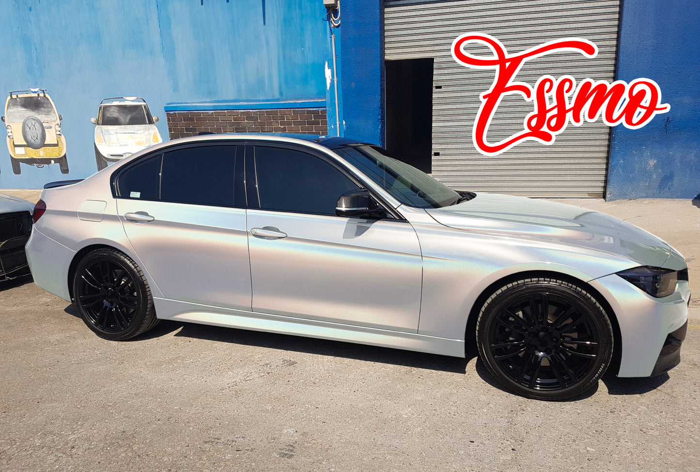 PET Laser Flip Gloss White Vinyl Wrap
