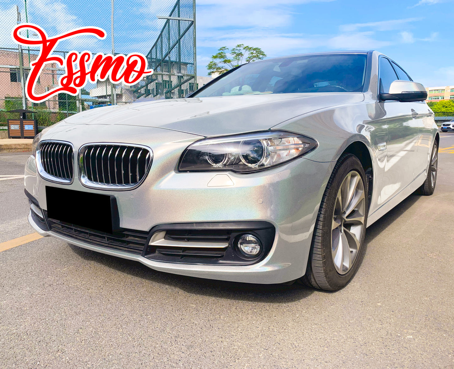 PET Laser Flip Gloss White Vinyl Wrap