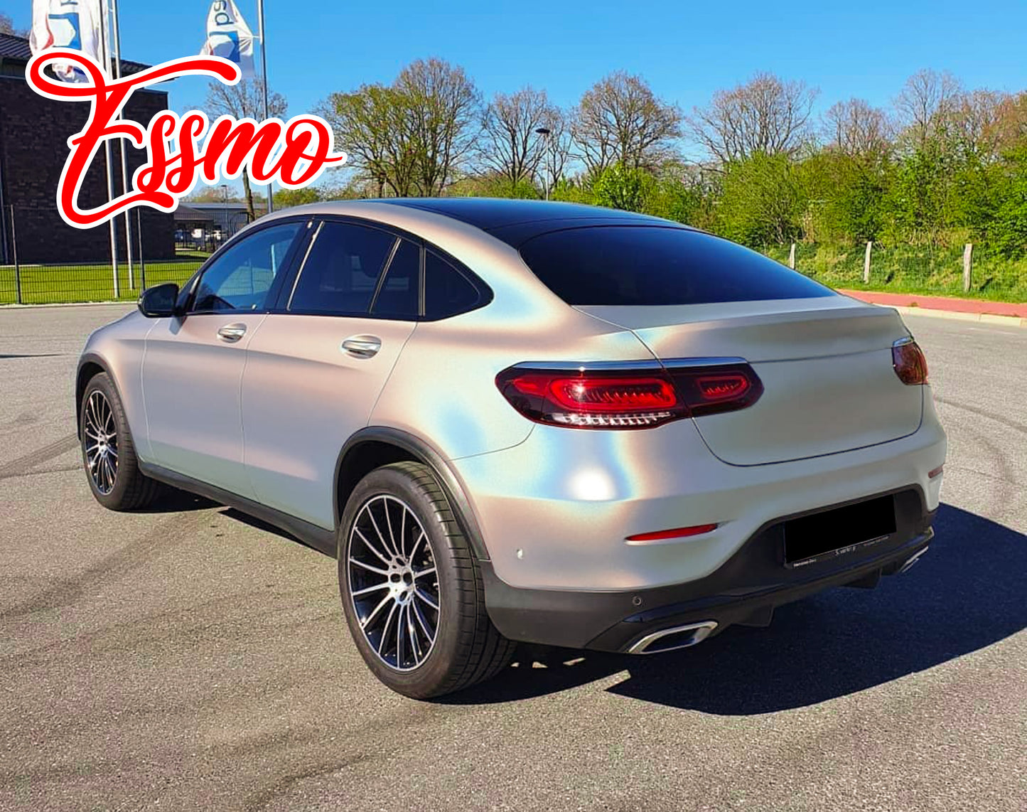 PET Laser Flip Gloss White Vinyl Wrap