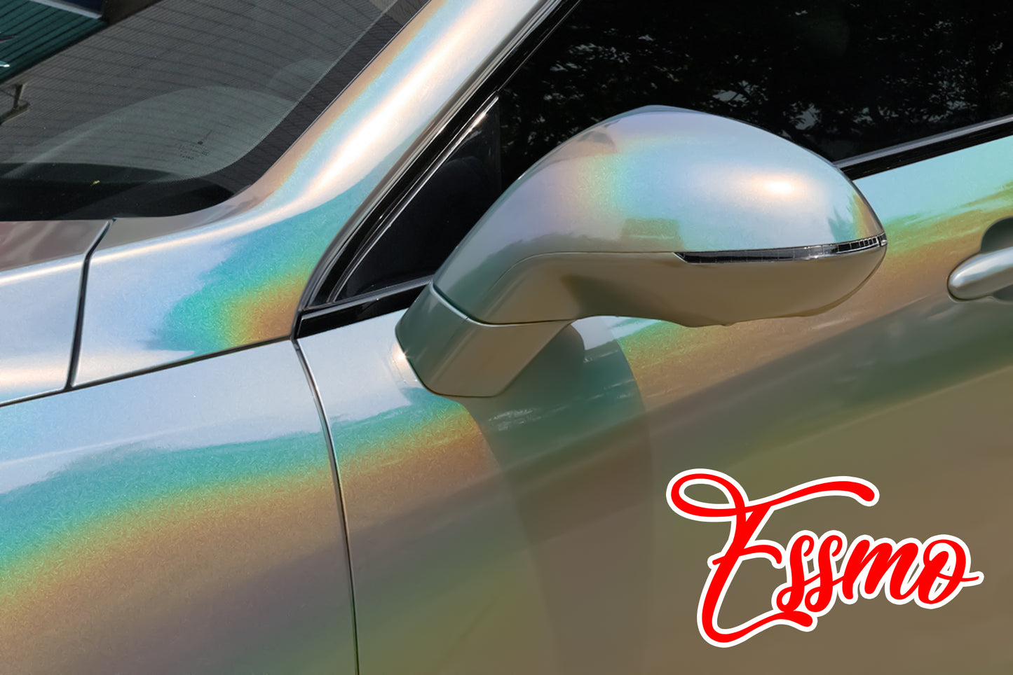 PET Laser Flip Gloss Silver Vinyl Wrap