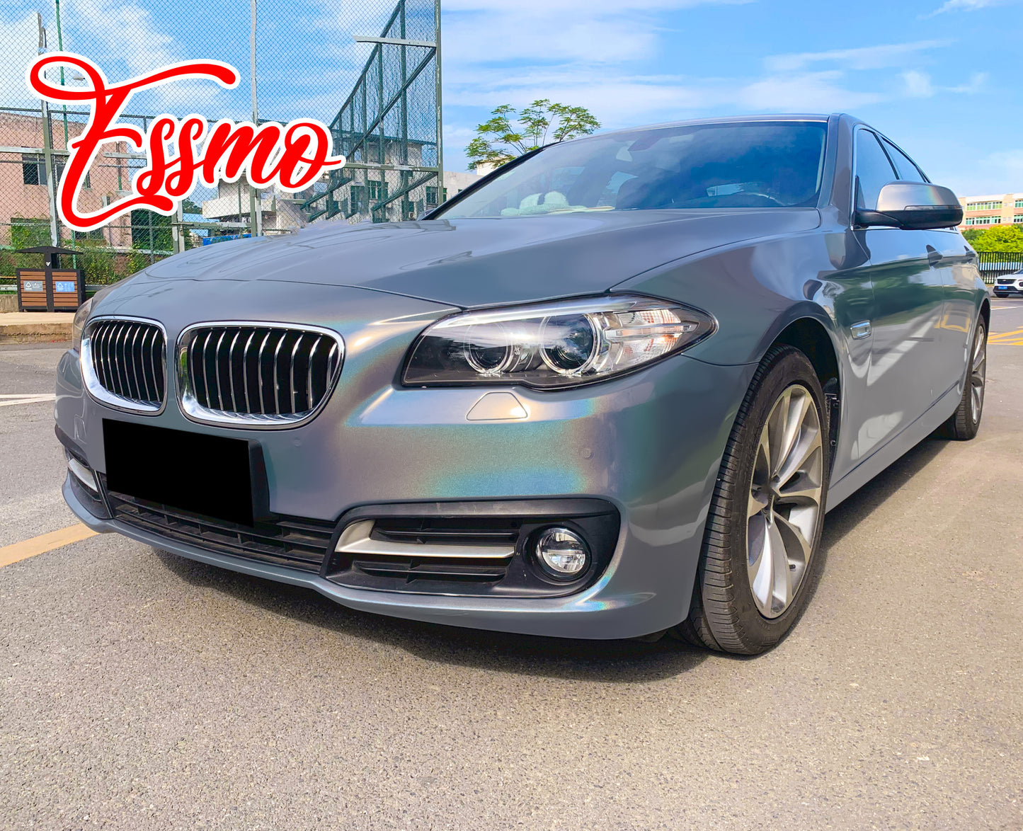 PET Laser Flip Gloss Silver Vinyl Wrap