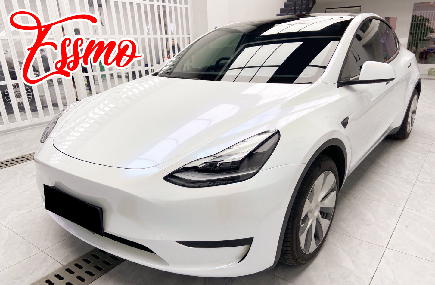 PET Galaxy Dust Gloss White Blue Color Shift Vinyl Wrap