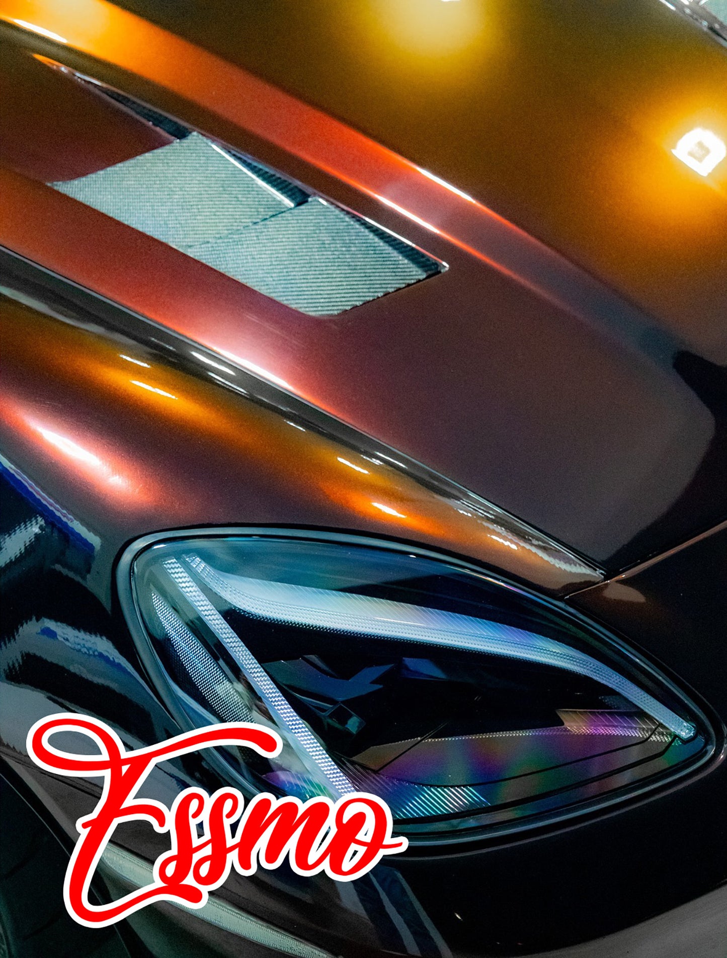 PET Galaxy Dust Gloss Black Cherry Color Shift Vinyl Wrap