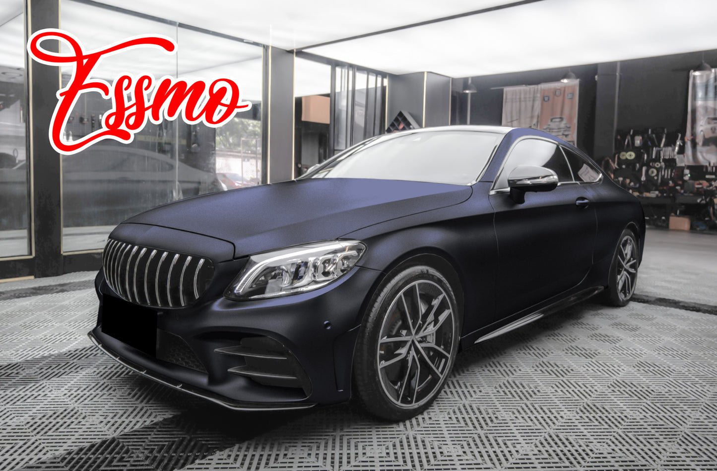 PET Matte Metallic Blackish Blue Vinyl Wrap