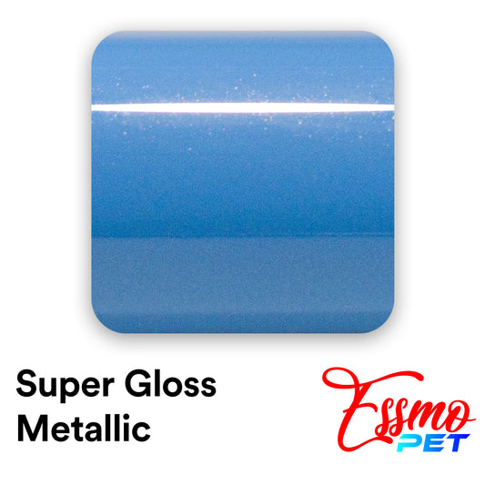 PET Super Gloss Metallic Marina Blue Vinyl Wrap