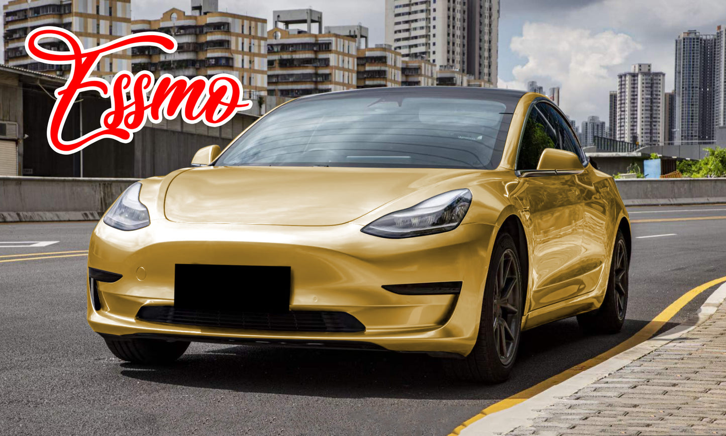 PET Super Gloss Metallic Milano Gold Vinyl Wrap